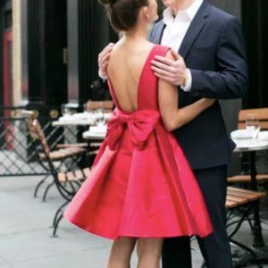 KATE SPADE Fancy Meeting You Dress Open Bow Back Geranium Pink NWT 12 njmu4931